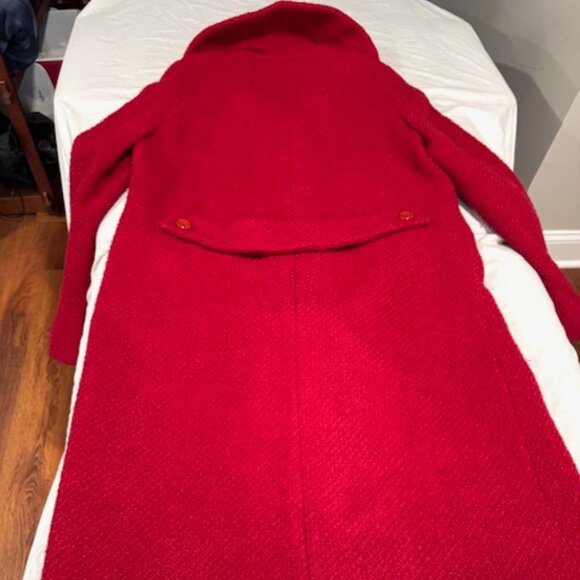 Bargain Price! Red Max Mara Wool Peacoat - Women's size 12 - Picture 6 of 6